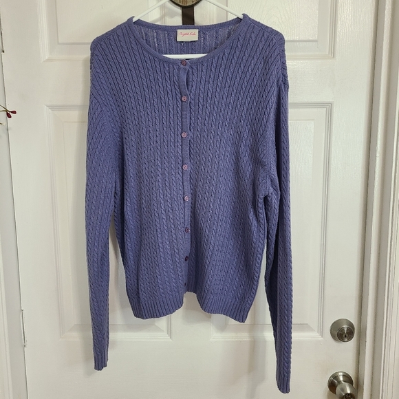 Crystal Kobe Woman's Knit Long Sleeve Button Down Sweater, Size:Medium - Picture 5 of 15